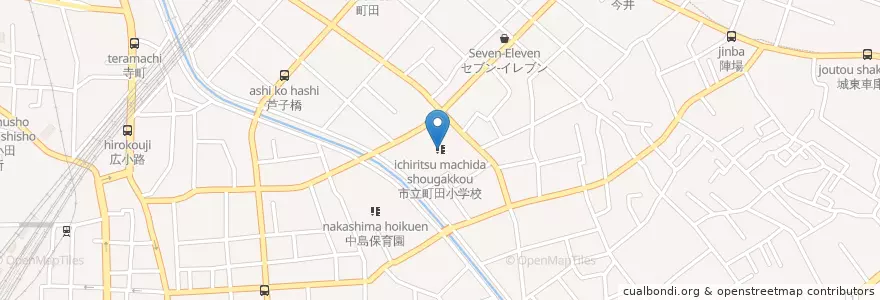 Mapa de ubicacion de 市立町田小学校 en Japón, Prefectura De Kanagawa, 小田原市.