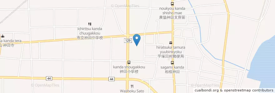 Mapa de ubicacion de 市立相模小学校 en Japão, 神奈川県, 平塚市.