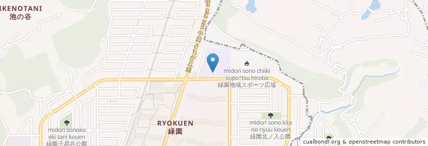 Mapa de ubicacion de 横浜市立緑園東小学校 en 일본, 가나가와현, 요코하마시, 泉区.