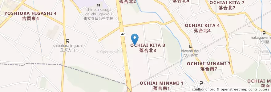 Mapa de ubicacion de 市立落合小学校 en Jepun, 神奈川県, 綾瀬市.