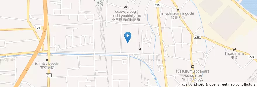 Mapa de ubicacion de 市立足柄小学校 en Jepun, 神奈川県, 小田原市.