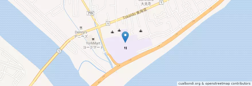 Mapa de ubicacion de 市立酒匂中学校 en Jepun, 神奈川県, 小田原市.