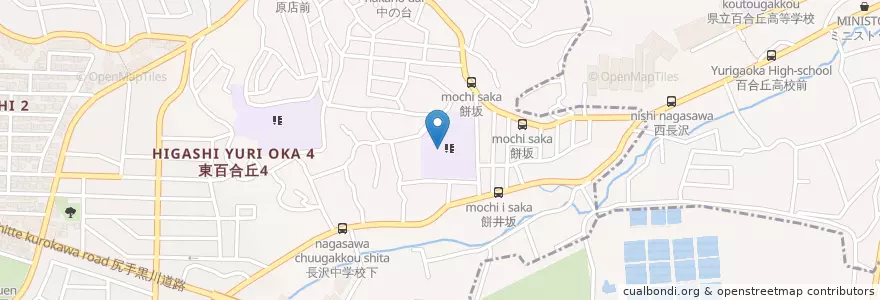 Mapa de ubicacion de 市立長沢小学校 en Japan, Kanagawa Prefecture, Kawasaki.