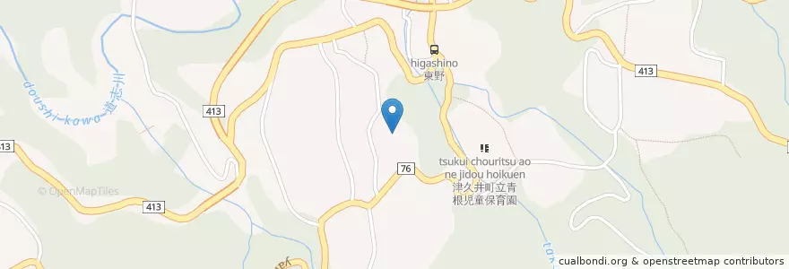 Mapa de ubicacion de 市立青根中学校 en Jepun, 神奈川県, 相模原市, 緑区.