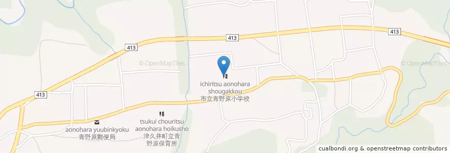 Mapa de ubicacion de 市立青野原小学校 en Jepun, 神奈川県, 相模原市, 緑区.