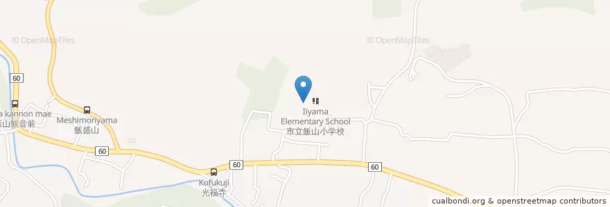 Mapa de ubicacion de 市立飯山小学校 en Япония, Канагава, Ацуги.