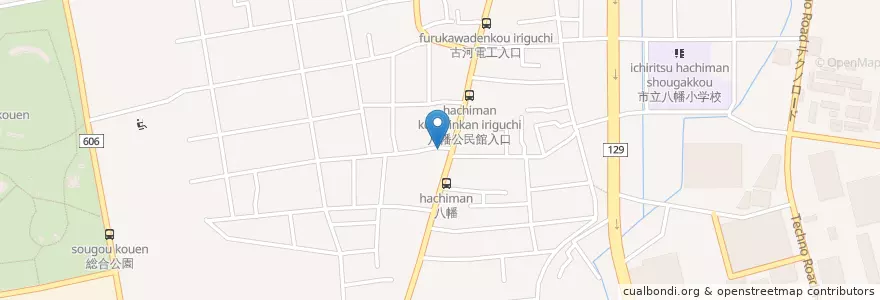 Mapa de ubicacion de 平塚八幡郵便局 en Japan, Kanagawa Prefecture, Hiratsuka.