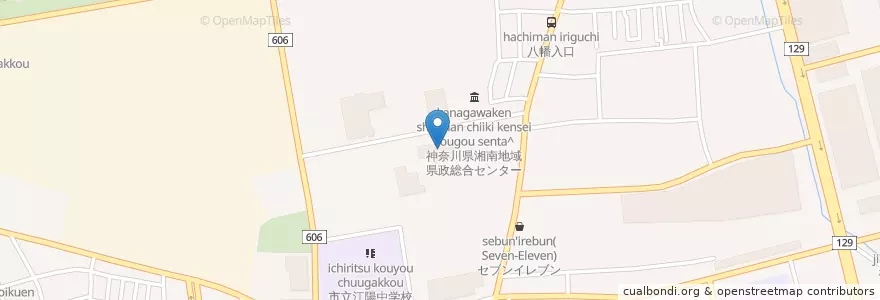 Mapa de ubicacion de 平塚市中央図書館 en ژاپن, 神奈川県, 平塚市.