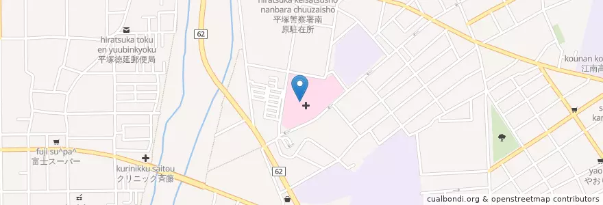 Mapa de ubicacion de 平塚市民病院 en Japón, Prefectura De Kanagawa, 平塚市.