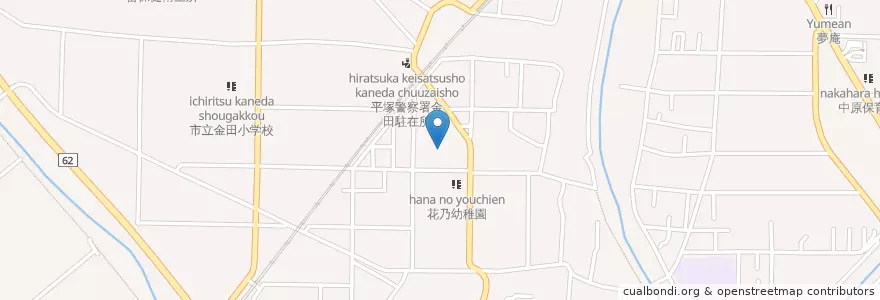 Mapa de ubicacion de 平塚市金田保育園 en Japan, 神奈川県, 平塚市.
