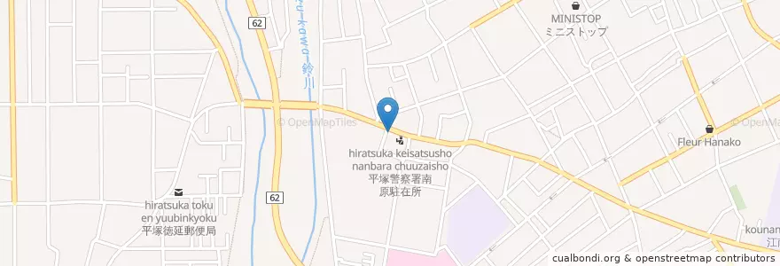 Mapa de ubicacion de 平塚警察署南原駐在所 en ژاپن, 神奈川県, 平塚市.