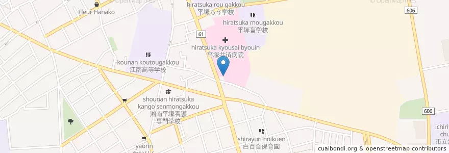 Mapa de ubicacion de 平塚警察署追分交番 en 日本, 神奈川縣, 平塚市.