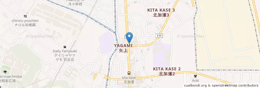Mapa de ubicacion de 幸警察署北加瀬交番 en Japón, Prefectura De Kanagawa, Kawasaki, 幸区.