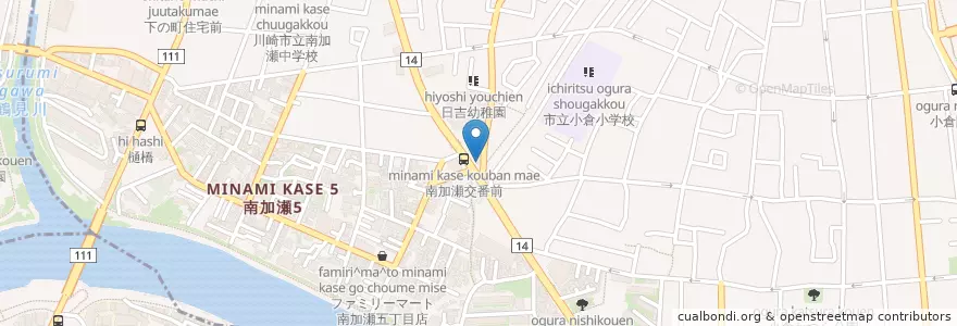 Mapa de ubicacion de 幸警察署 南加瀬交番 en 日本, 神奈川縣, 川崎市.