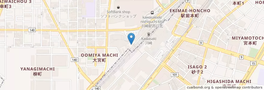 Mapa de ubicacion de 幸警察署川崎駅西口交番 en Japón, Prefectura De Kanagawa, Kawasaki.