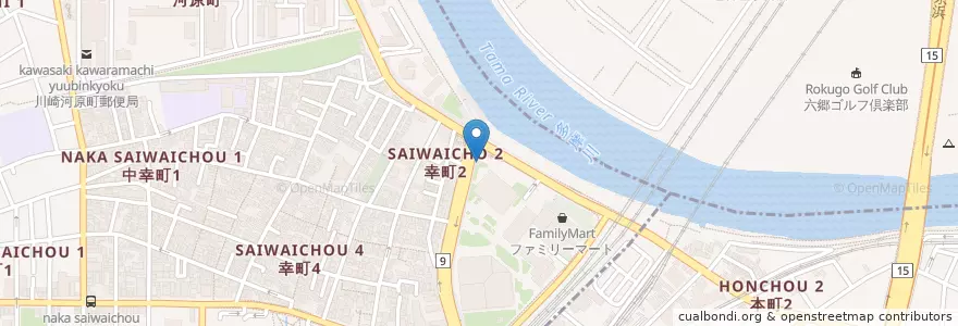 Mapa de ubicacion de 幸警察署幸町交番 en Japão, 神奈川県, 川崎市.