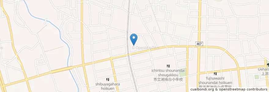 Mapa de ubicacion de 広田幼稚園 en 일본, 가나가와현, 藤沢市.