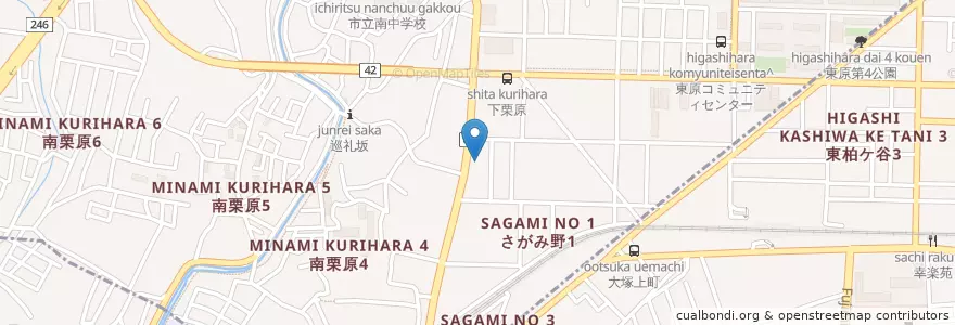 Mapa de ubicacion de 座間子どもの家保育園 en Jepun, 神奈川県, 海老名市.