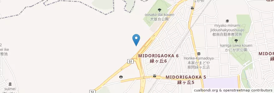 Mapa de ubicacion de 座間市消防本部 en Japonya, 神奈川県, 座間市.