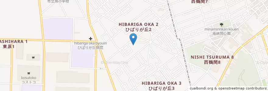Mapa de ubicacion de 座間市立ひばりが丘保育園 en Jepun, 神奈川県, 大和市.