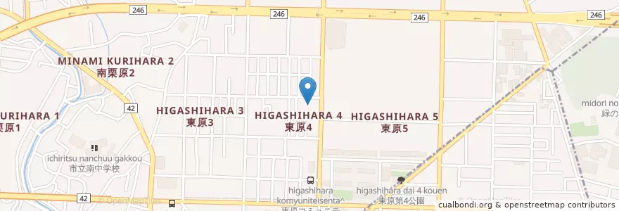 Mapa de ubicacion de 座間市立東原保育園 en Япония, Канагава, Эбина.