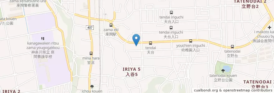 Mapa de ubicacion de 座間駅前郵便局 en 日本, 神奈川県, 座間市.