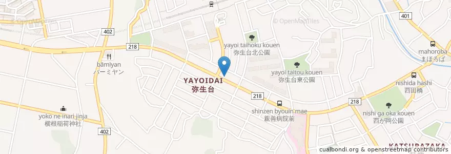 Mapa de ubicacion de 弥生台駅前郵便局 en Japan, 神奈川県, Yokohama, 泉区.
