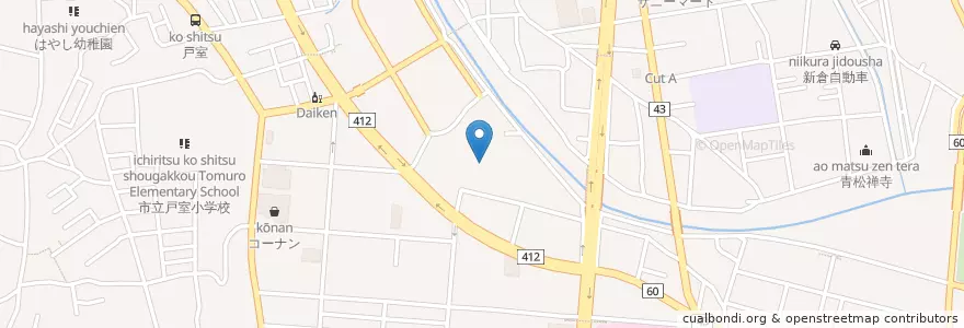 Mapa de ubicacion de 愛光病院 en 日本, 神奈川県, 厚木市.