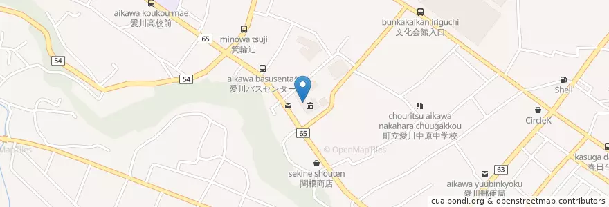 Mapa de ubicacion de 愛川町役場 en 일본, 가나가와현, 愛甲郡, 愛川町.