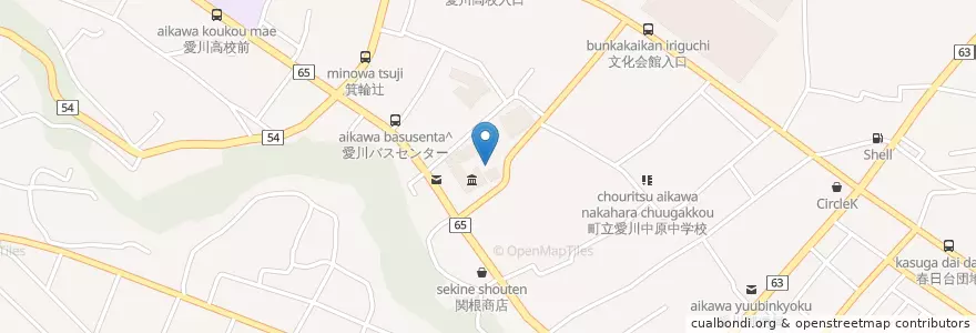 Mapa de ubicacion de 愛川町消防本部 en 일본, 가나가와현, 愛甲郡, 愛川町.