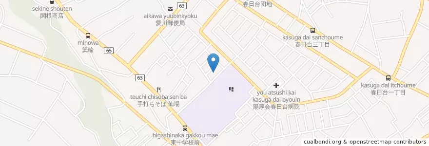 Mapa de ubicacion de 愛川町立春日台保育園 en ژاپن, 神奈川県, 愛甲郡, 愛川町.