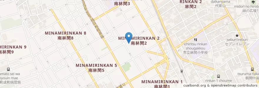 Mapa de ubicacion de 愛育会愛育病院 en Japon, Préfecture De Kanagawa, 大和市.