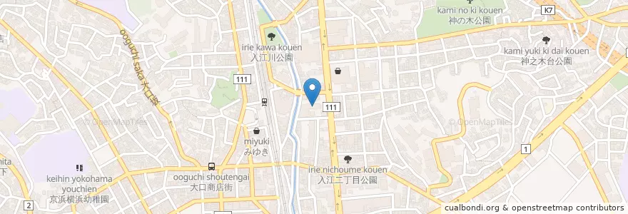Mapa de ubicacion de 慈啓会大口東総合病院 en 일본, 가나가와현, 요코하마시, 神奈川区.