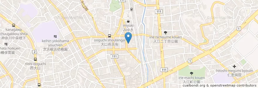 Mapa de ubicacion de 横浜はじめ病院 en Japan, Präfektur Kanagawa, Yokohama, 神奈川区.