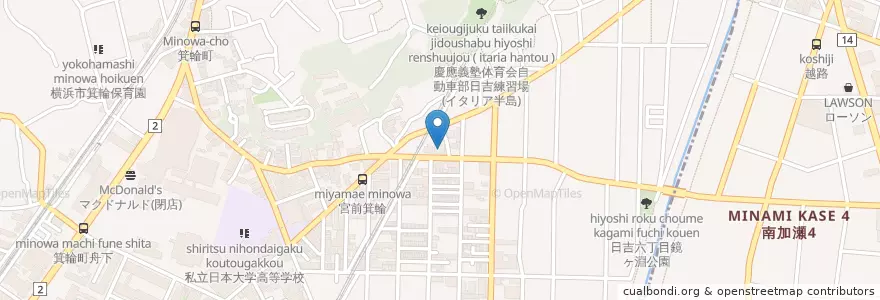 Mapa de ubicacion de 慶友病院 en Japan, Präfektur Kanagawa, Yokohama, 港北区.