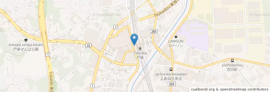 Mapa de ubicacion de 戸塚駅西口交番 en ژاپن, 神奈川県, 横浜市, 戸塚区.