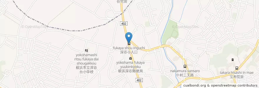 Mapa de ubicacion de 戸塚警察署深谷交番 en ژاپن, 神奈川県, 横浜市, 戸塚区.
