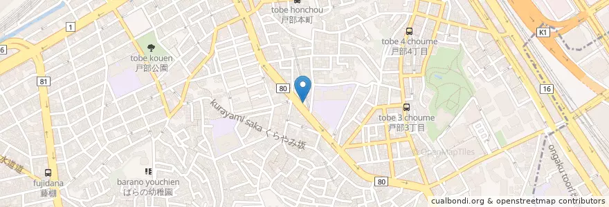 Mapa de ubicacion de 戸部警察署伊勢町交番 en Japon, Préfecture De Kanagawa, 横浜市, 西区.