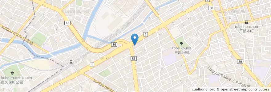 Mapa de ubicacion de 戸部警察署浜松町交番 en 日本, 神奈川県, 横浜市, 西区.