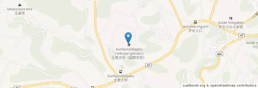 Mapa de ubicacion de 文教大学女子短期大学部 en Japão, 神奈川県, 茅ヶ崎市.