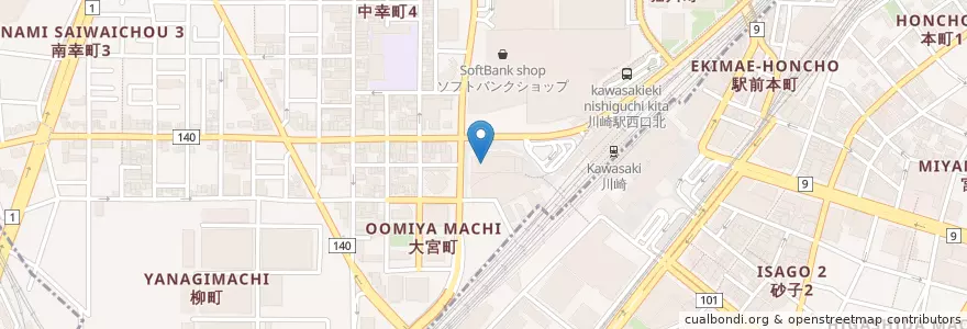 Mapa de ubicacion de 新エネルギー・産業技術総合開発機構 en ژاپن, 神奈川県, 川崎市.