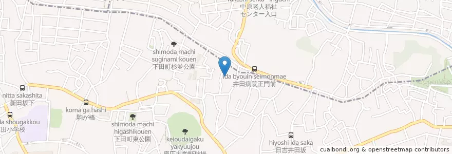 Mapa de ubicacion de 日吉さくら幼稚園 en Japão, 神奈川県, 横浜市.