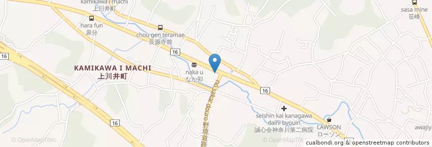 Mapa de ubicacion de 旭警察署上川井交番 en 日本, 神奈川縣, 横滨市, 旭区.