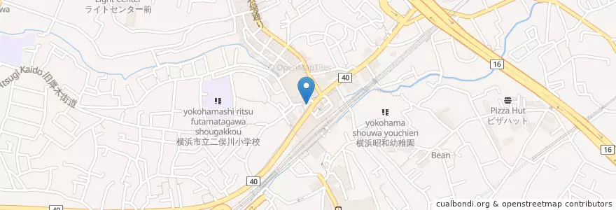 Mapa de ubicacion de 旭警察署二俣川交番 en Japon, Préfecture De Kanagawa, 横浜市, 旭区.