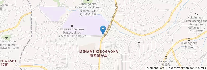 Mapa de ubicacion de 旭警察署南希望が丘交番 en 일본, 가나가와현, 요코하마시, 旭区.