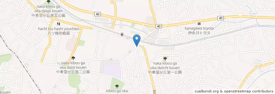 Mapa de ubicacion de 旭警察署希望が丘交番 en Japan, Kanagawa Prefecture, Yokohama, Asahi Ward.