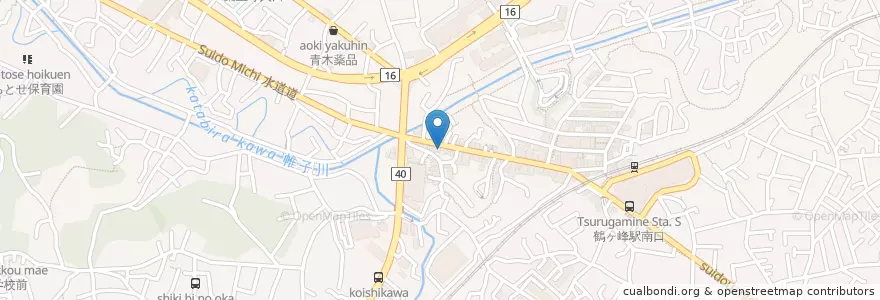 Mapa de ubicacion de 旭警察署鶴ヶ峰交番 en Japan, Präfektur Kanagawa, Yokohama, 旭区.