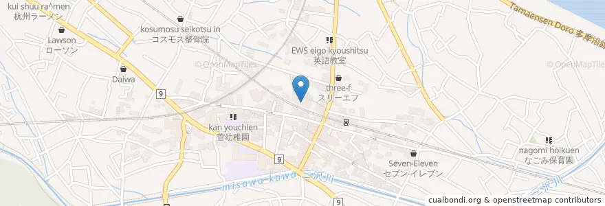 Mapa de ubicacion de 星の子愛児園 en Giappone, Prefettura Di Kanagawa, 川崎市, 多摩区.