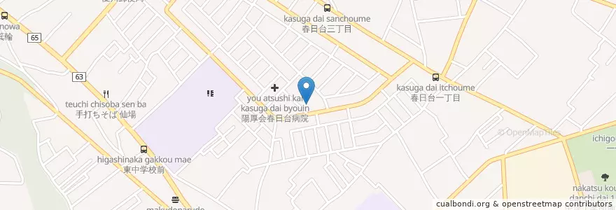 Mapa de ubicacion de 春日台簡易郵便局 en Jepun, 神奈川県, 愛甲郡, 愛川町.