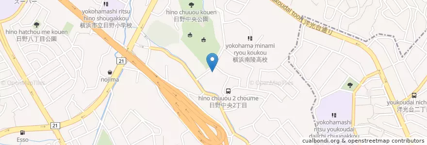 Mapa de ubicacion de 春日野幼稚園 en Japón, Prefectura De Kanagawa, Yokohama, 港南区.